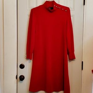 NINA LEONARD red sweater dress Large 14